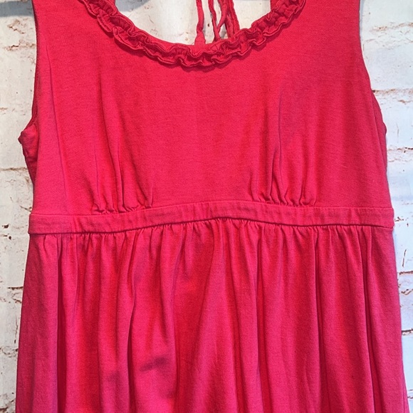 Loft Dress Womens Medium Sleeveless Babydoll Style Pink Scoop Neck casual sun - Picture 4 of 10